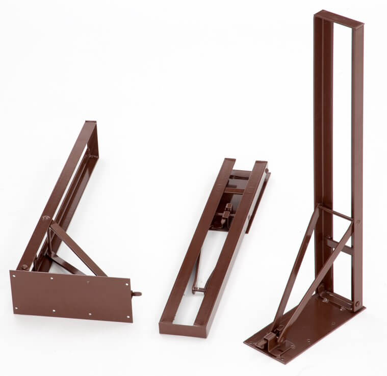 Universeel biertafel frame voor vierpoot biertafels bruin gepoedercoat.