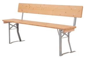 Bierbank met rugleuning 164 cm