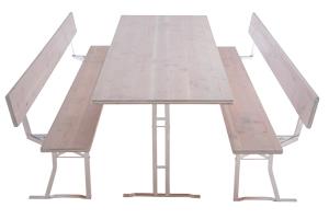 Bierbankstel met rugleuning