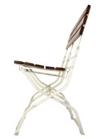 Biertuinbank van de zijkant