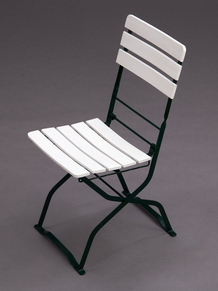 Bier tuinmeubelen met witte lak