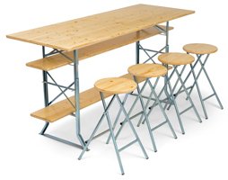 Biertafel met kruk als toonbank