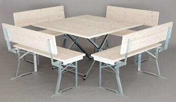 Bier tafel set knie ruimte