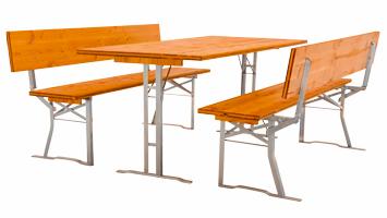 Vierkante biertent set gemaakt van Douglas spar