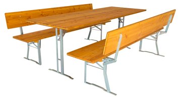 Biertent set met rugleuning gemaakt van Douglas spar