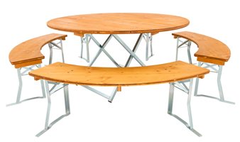 Biertent set drielaags houten panelen.