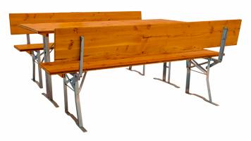 Biertent met hoge rug.