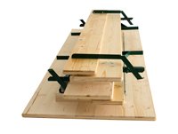 Bierbank met uitgeklapte rugleuning