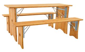 korte biertent set met houten poten