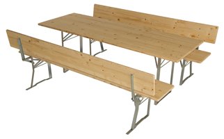 Biertent set met rugleuning extra breed Nr.176