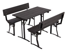 Korte biertent set bovenaanzicht