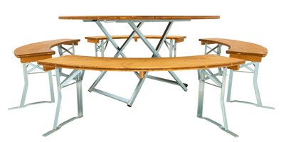 Biertent met ronde tafel