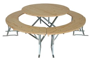 Biertent set, blanke lak.