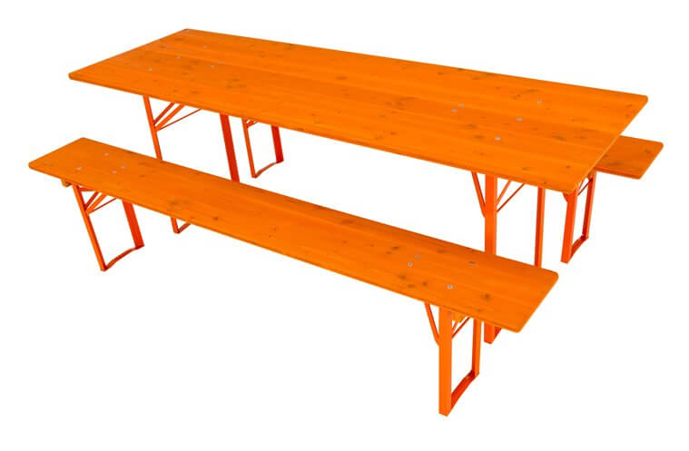 Biertent set oranje met 70 cm tafel