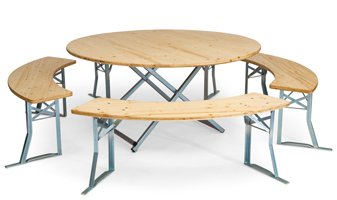 Zijaanzicht van boven Biergartenmoebel 11bgs