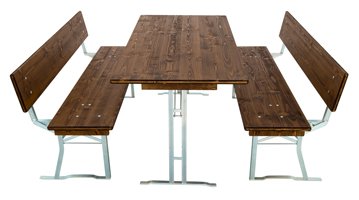 Biertent set xxl hout kleur walnoot