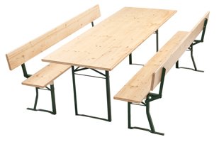 set 80cm blank gelakt met rugleuning