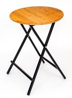 Hoge tafel Douglas spar met zwart frame