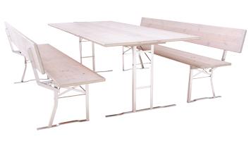 Marquee set met roestvrij stalen frames. 