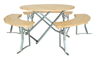 ronde feesttent set model 102 blank gelakt