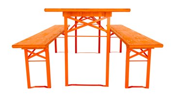 Oranje biertent frames en hout in RAL 2009
