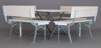 Biertent bankstel wit