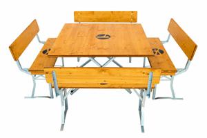 Vierkante Marquee Set Teak