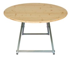 Ronde tafel blank gelakt klapbaar