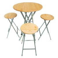 Hoge tafel 80 cm met vier krukken