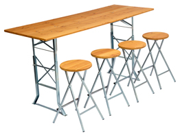 Hoge tafel biertafel en kruk