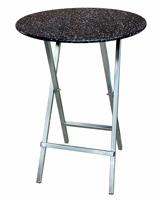 Hoge tafel donkere granieten optiek