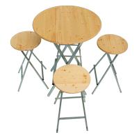 Bartafel met vier barkrukken