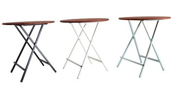 Hoge tafels 100 cm zwart wit gegalvaniseerd