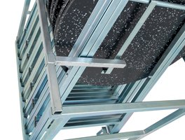 Transportbox kantelbeveiliging voor bartafels