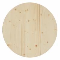 Staand tafelblad vuren blank gelakt rond