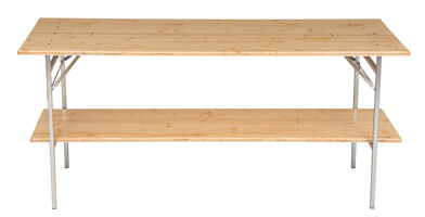 Toonbank met tafel als biertent set.