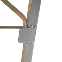 Teller met stop voor vouwmechanisme